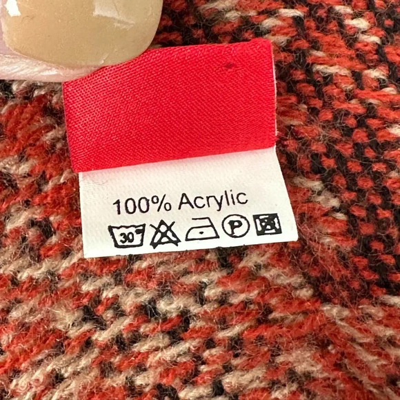 ESPRIT Knit Blanket Wrap Cape Paisley Fringe Bohemian, OS - Picture 12 of 16